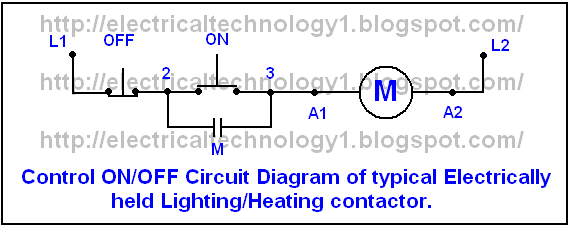 Contactor Wiring Diagram For Lighting from www.electricaltechnology.org