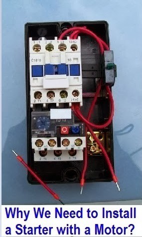 Why We Need to Install a Starter with a Motor? Electrical ... contactor wiring diagram book 