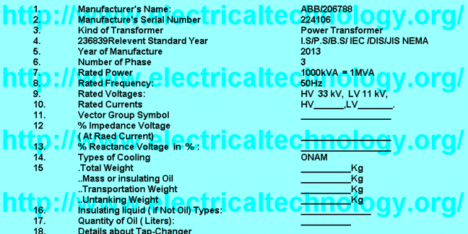 TRANSFORMER NAMEPLATE (GENERAL REQUIREMENTS). - Electrical ... solar panel wiring alternator 