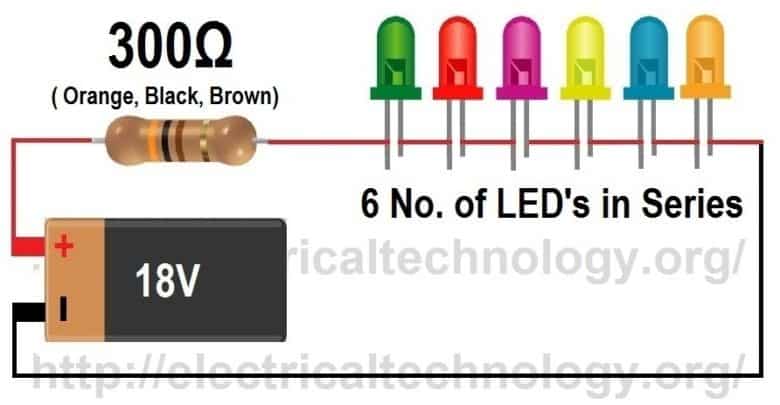 How to Calculate the Value of Resistor for LEDs Circuits?