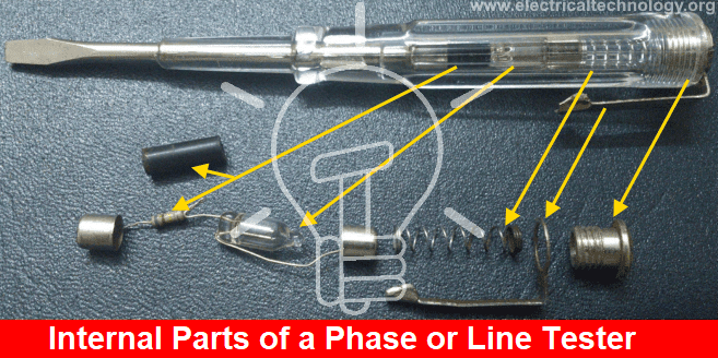 Internal Parts of a Phase Line-Tester
