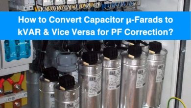 How to Convert Capacitor μ-Farads to kVAR and Vice Versa - For P.F Correction