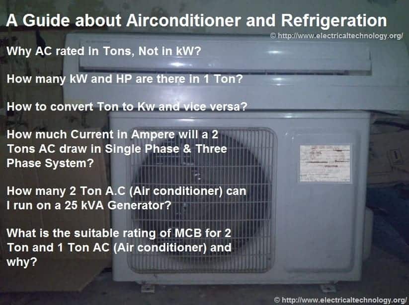 Why Air-Conditioners (AC) Rated in Tons, Not in kW or kVA?