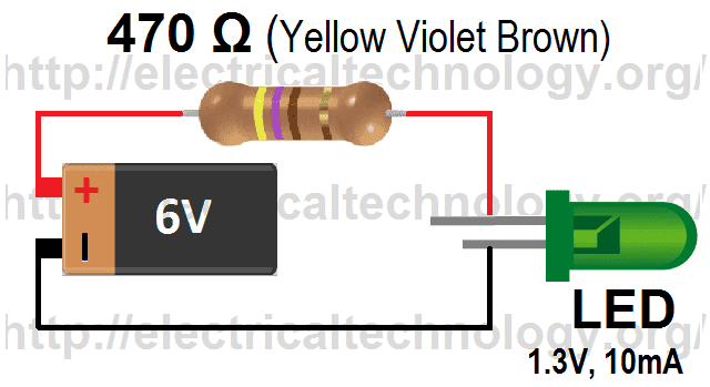 LED Resistor Calculator - Required Value of Resistor for LED