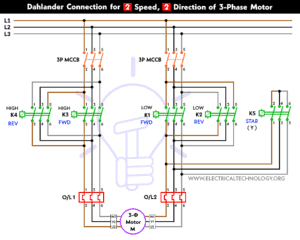 Dahlander Motor: Speed Control using Dahlander Connection