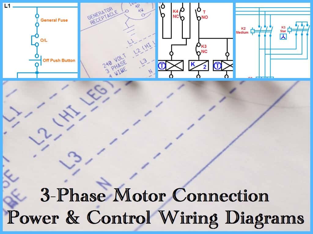 Three Phase Motor Power Control Wiring Diagrams