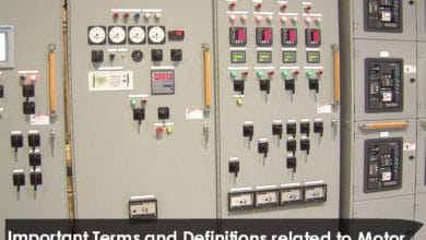 Important Terms and Definitions related to Motor Control and Protection