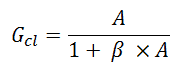 equation of the closed loop gain