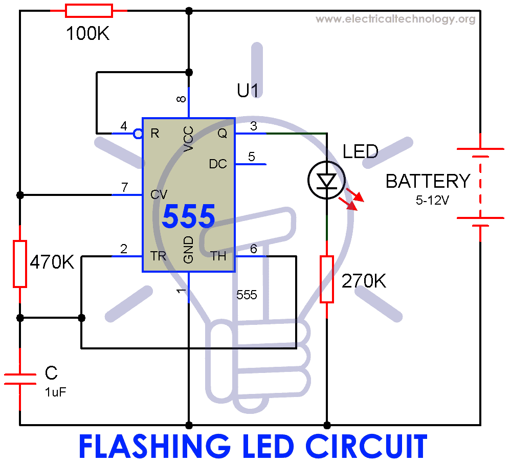 555 Timer Ic Schematic Diagram Metronome Using Astable Mode Of 555