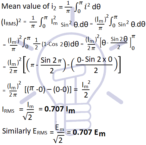 Analytical Method for RMS value of V & I