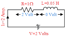 Conditions of circuit 1 at steady state