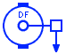 Dynamo with built-in brakes Symbol