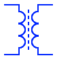 Ferrite Core Transformer Symbol