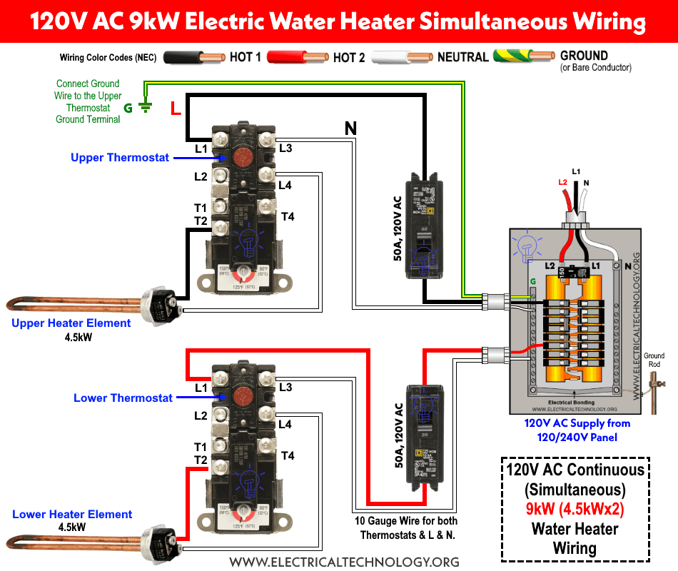 Electric Water Heater Upper Thermostat Smart Home Water Heater