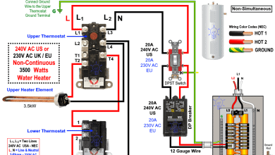 230V & 240V AC Non-Continuous Dual Element 3.5kW Water Heater Thermostat Wiring