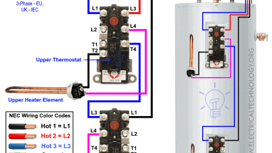 3-Phase Non-Simultaneous and Unbalanced  Water Heater Thermostat Wiring