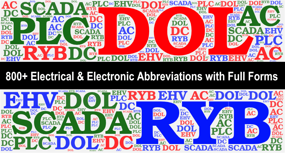 Electrical and Electronic Engineering Abbreviations with Full Forms 