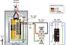 Wiring 2-P, 15A-240V GFCI Breaker