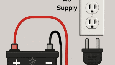 Battery Connected to the AC Supply
