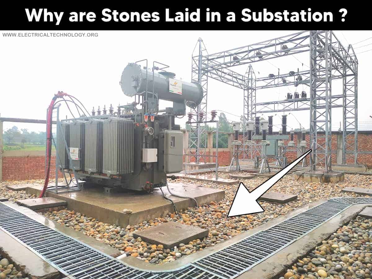 Why are Stones laid in an Electrical Substation Instead of Stones and Grass