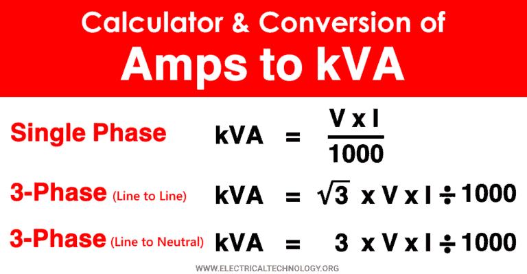 Amps to kVA Calculator - How to Convert Amperes to kVA?