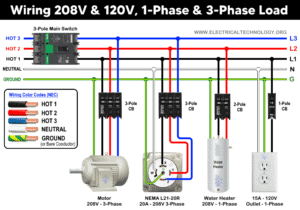 How to Wire 120/208V 3ΦY Main Panel for 1-Φ & 3-Φ Load