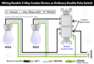 How to a Wire Double 3-Way Combination Switch Device?