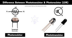 Difference Between Phototransistor and Photoresistor (LDR)