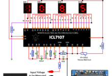 Digital Voltmeter Circuit with LED Display using ICL7107