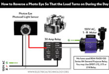 How to Reverse Operation of Photo Eye for Motor using Relay?