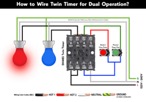 How to Wire Twin Timer for 120V/240V Circuits - ON/OFF Delay