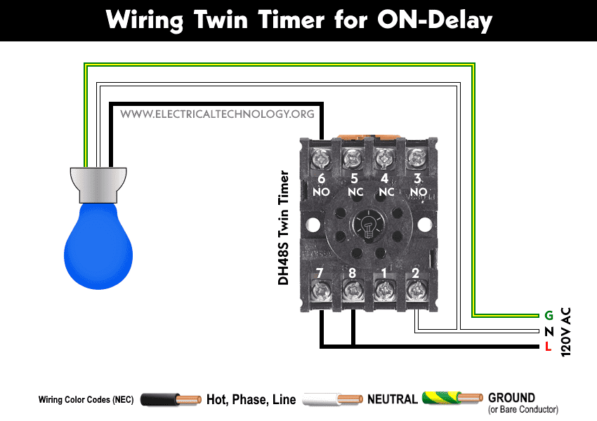 Wiring Twin Timer for ON-Delay