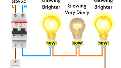 Why Does the High-Wattage Bulb Glow Dimmer in a Series Circuit