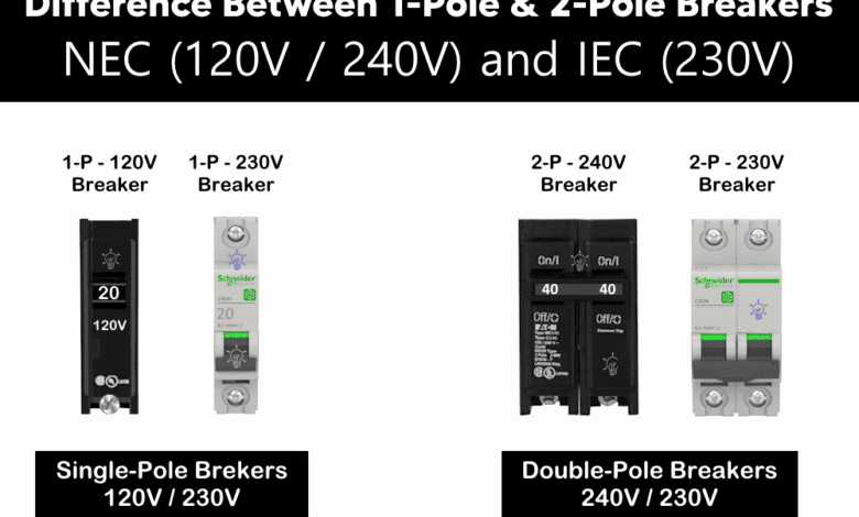 Difference Between Single-Pole and Double-Pole Breakers