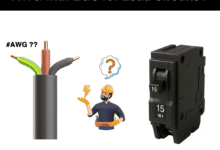 How to Size a Breaker and Wires in AWG with EGC for Load