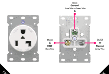 Terminals of NEMA 5-30, 30A-125V Receptacle