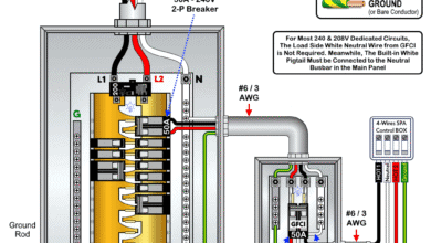 Wiring 50A - 120/240V Spa Panel using 2-P GFCI & Breaker