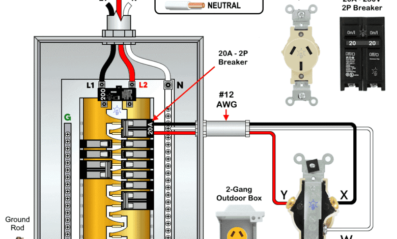 How to Wire a 30A NEMA 10-20 Receptacle