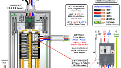 Wiring a 3-Phase, 3-Pole GFCI Breaker in a 120-208-240V High Leg Delta