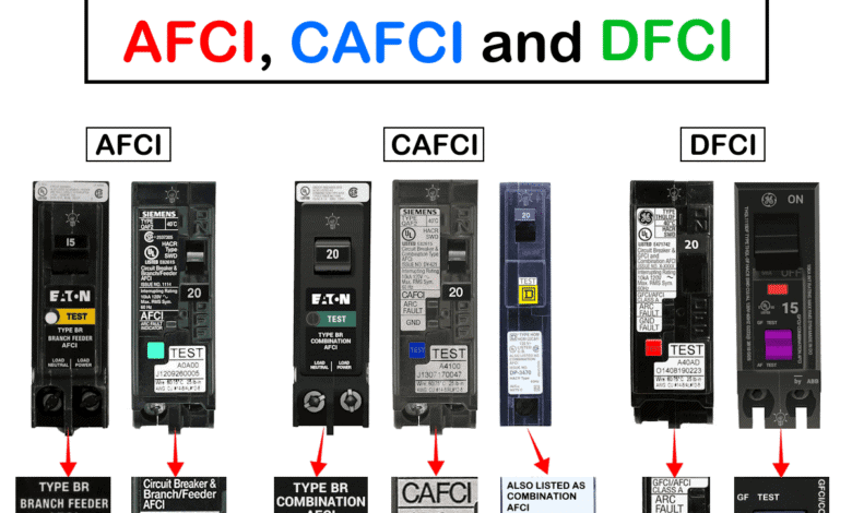 Difference between AFCI, CAFCI and DFCI