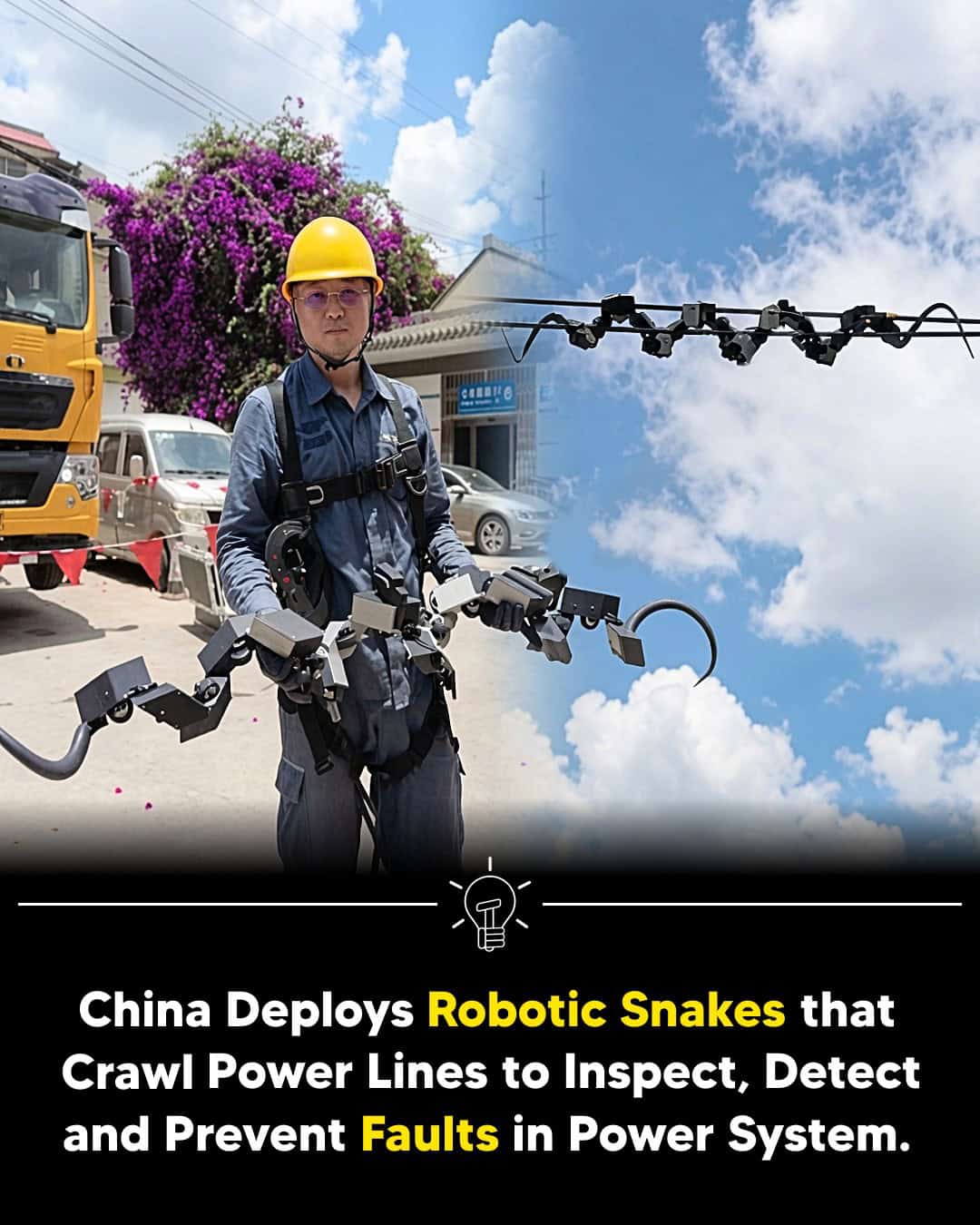 China Robotic Snakes in Power Lines