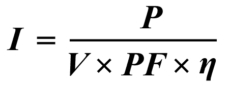 Motor Current Formula