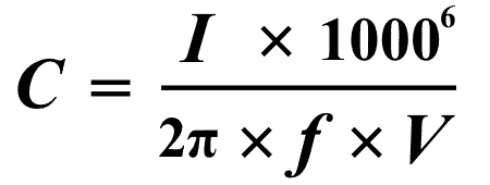 Motor Starting Capacitor Formula