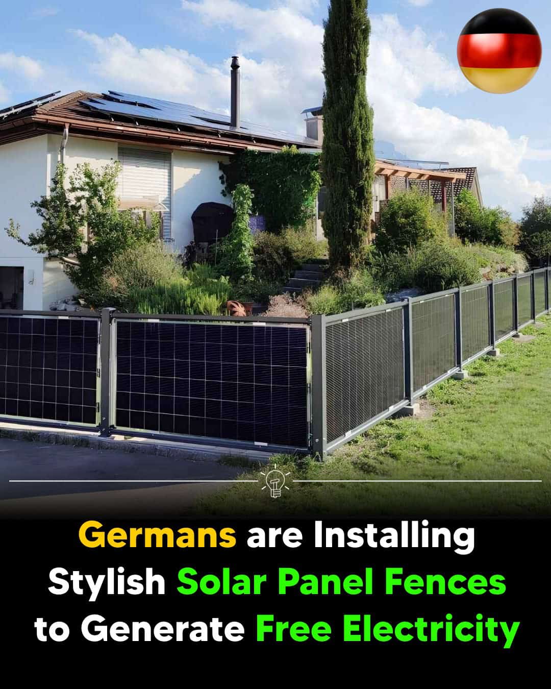 Germans are Installing Solar Panel Fences to Generate Free Electricity