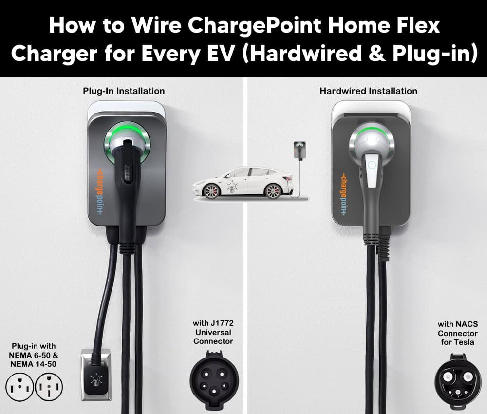 How to Wire ChargePoint Home Flex Charger for Every EV - Hardwired and Plug-in