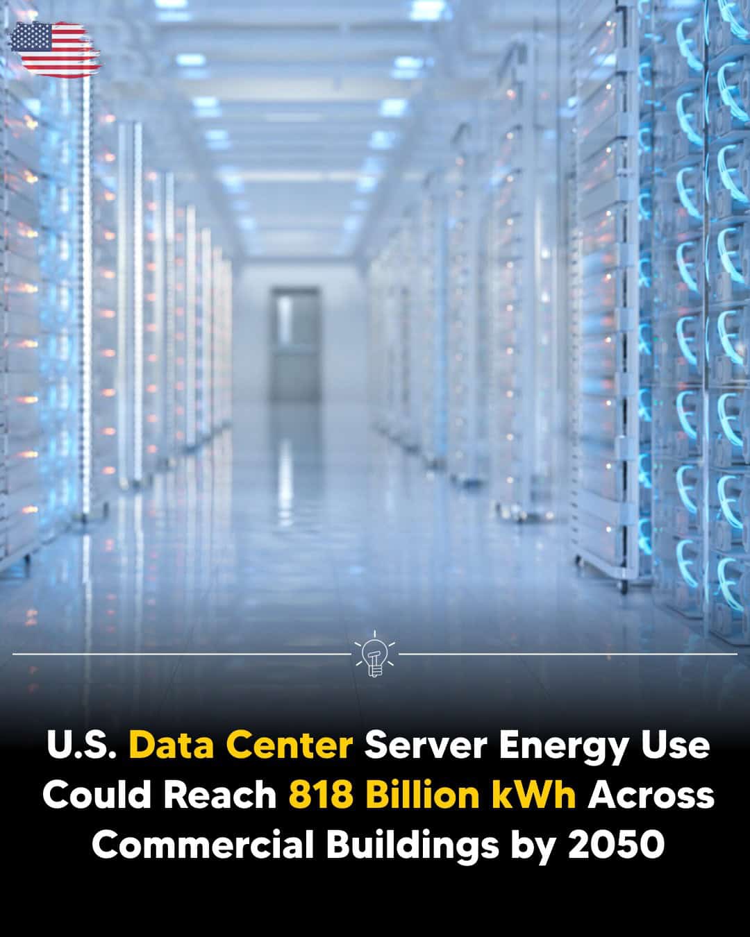 U.S. Data Center Energy Use Could Reach 818 Billion kWh by 2050