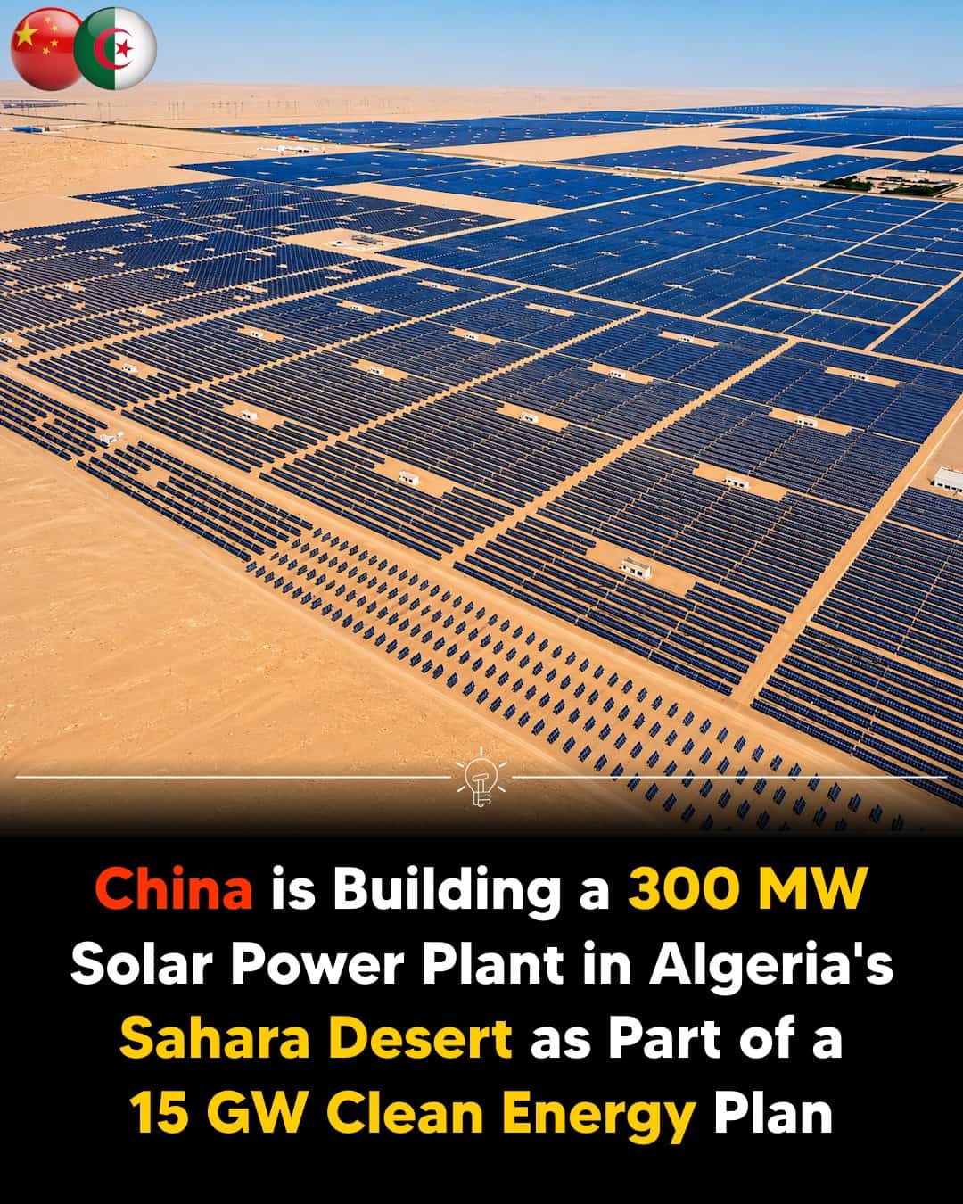 China Builds 300 MW Sahara Solar Plant for Algeria 15 GW Plan