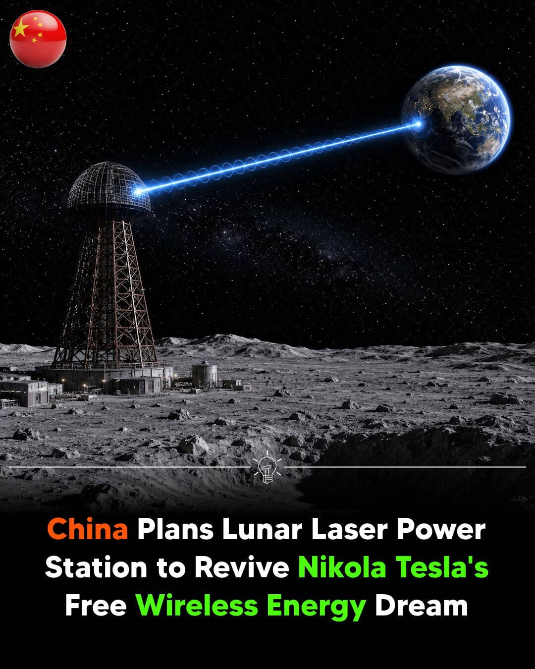 China Plans Tesla-Inspired Laser Power Network for the Moon