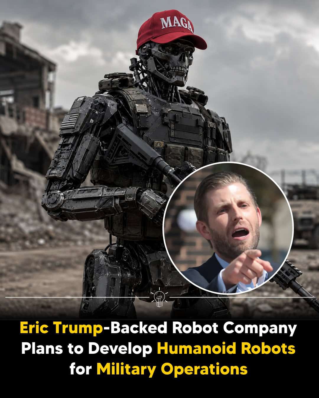 Eric Trump-Backed Robot Company Plans to Develop Humanoid Robots for Military Operations