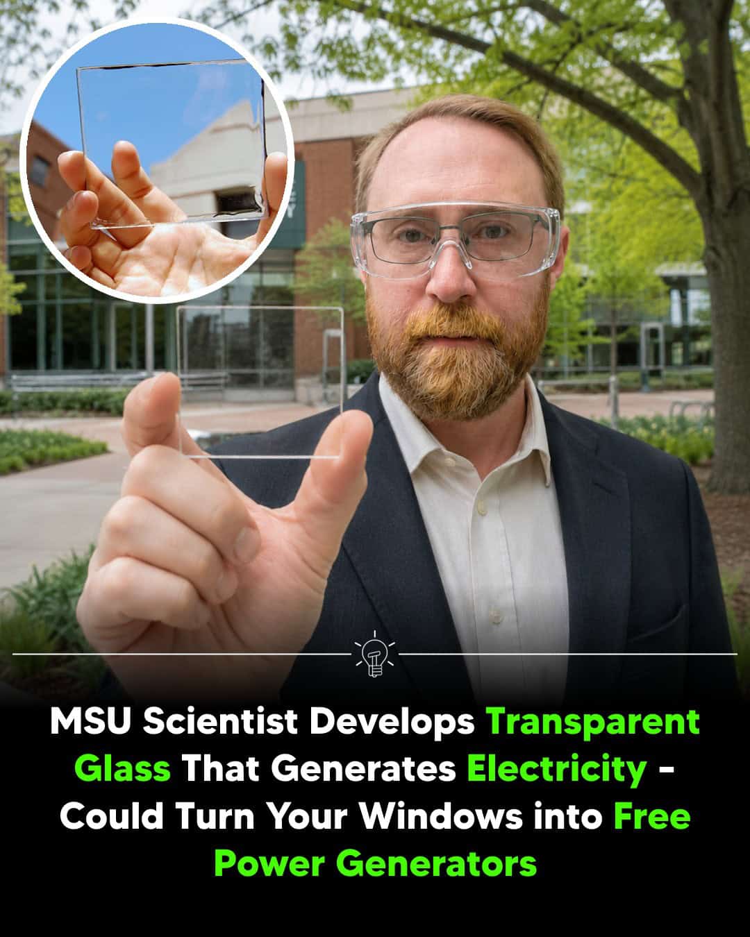MSU Transparent Glass Solar Panel